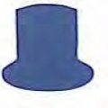 Paper Confetti Shapes Top Hat (5")